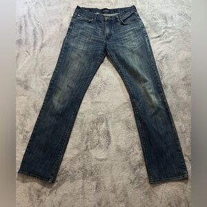 Lucky Brand Men's Straight Jeans in Dark Blue Wash